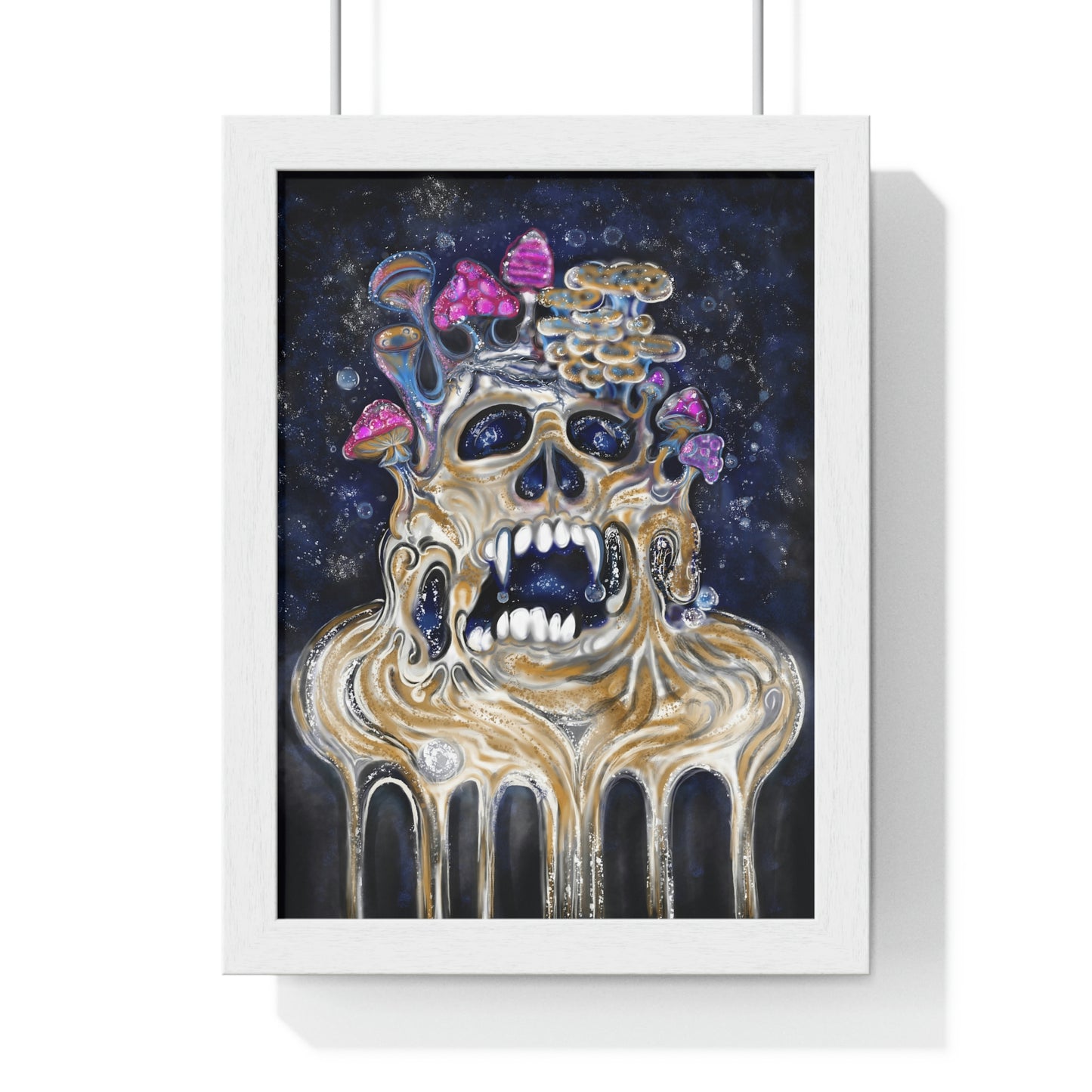 Melting Skull - Premium Framed Vertical Poster