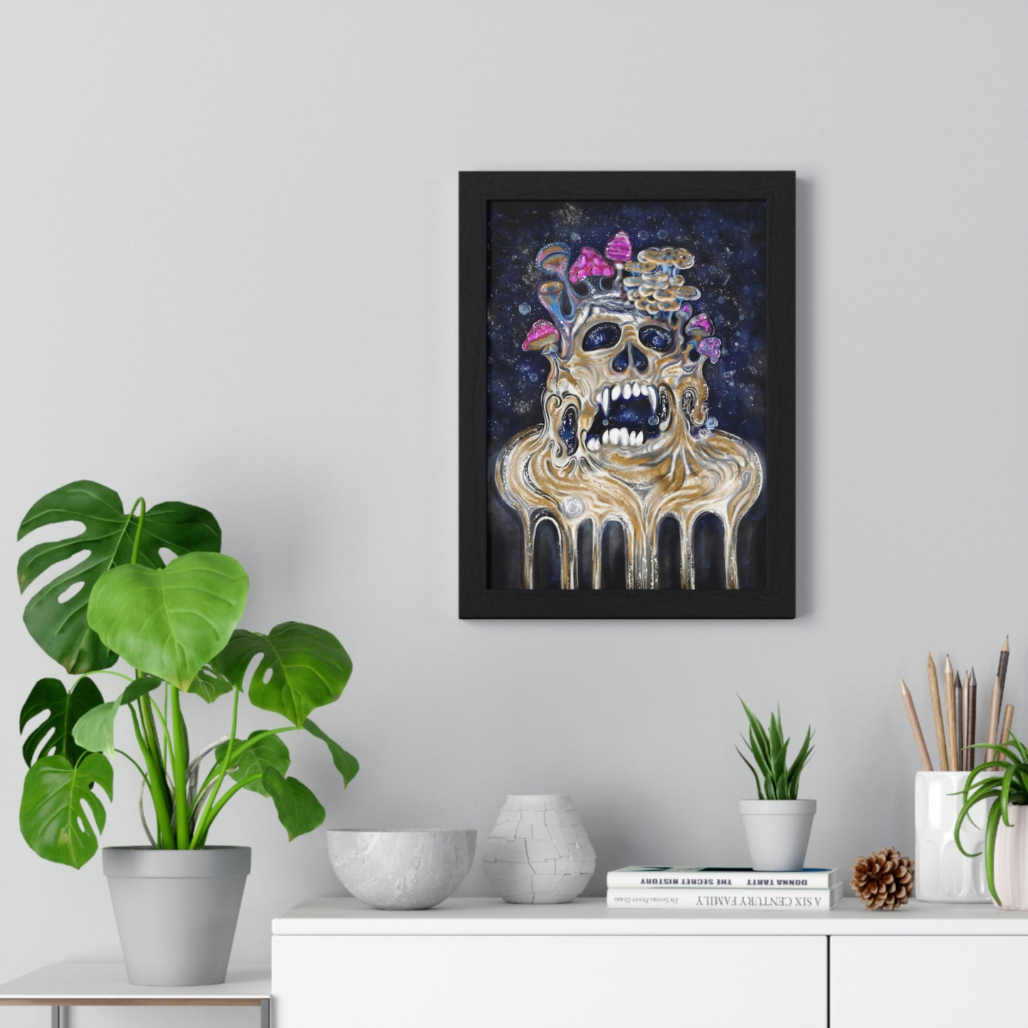 Melting Skull - Premium Framed Vertical Poster