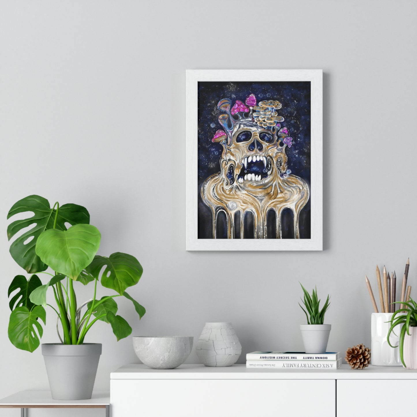 Melting Skull - Premium Framed Vertical Poster